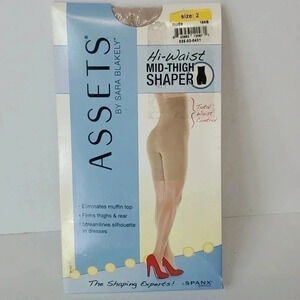 Assets Hi-Waist Mid Thigh Shaper Color Nude Size 2 NWT